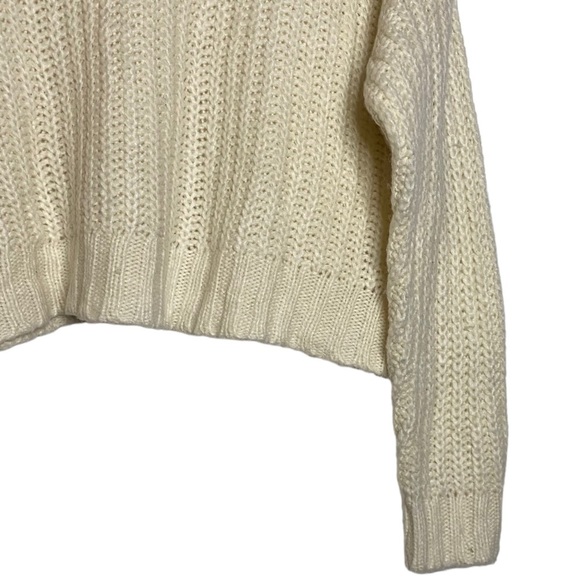 American Eagle Outfitters  Chunky Knit Drop Shoulders Oversized Crop Sweater S - Picture 12 of 16